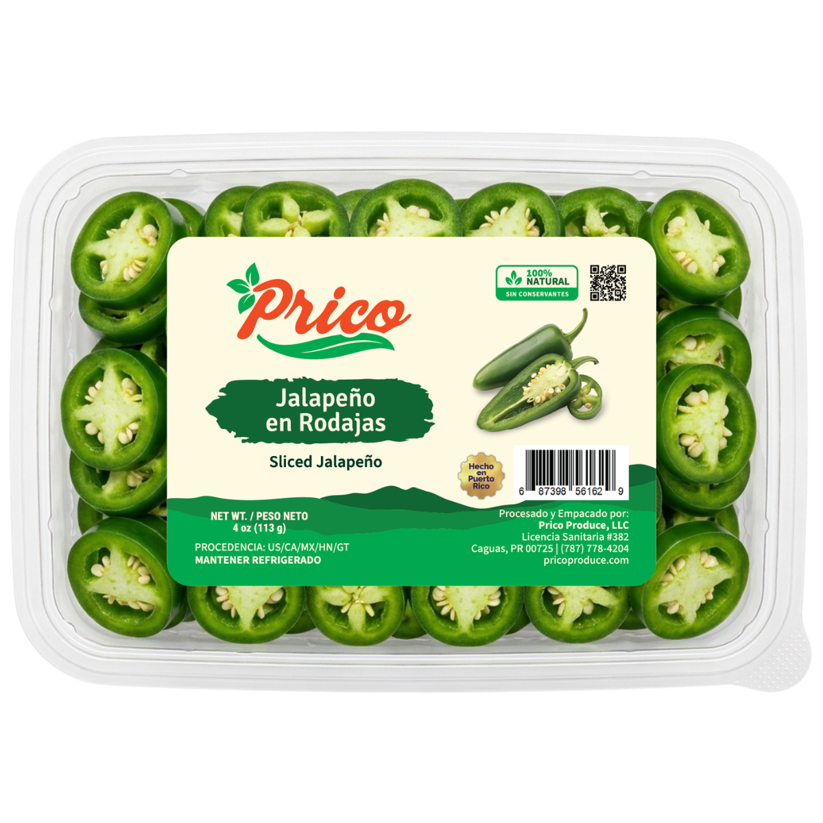 Jalapeño en Rodajas Prico Produce